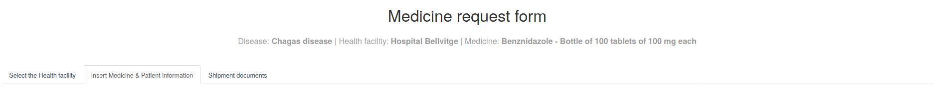 Medicine Request Form